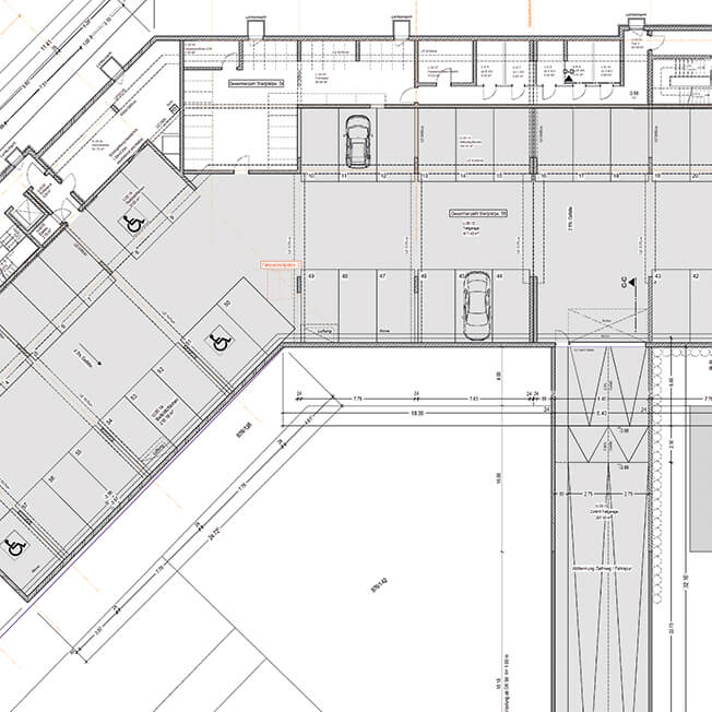 Fischer Planen und Bauen - Wohnanlage Hilpoltstein, Plan vom Untergeschoss
