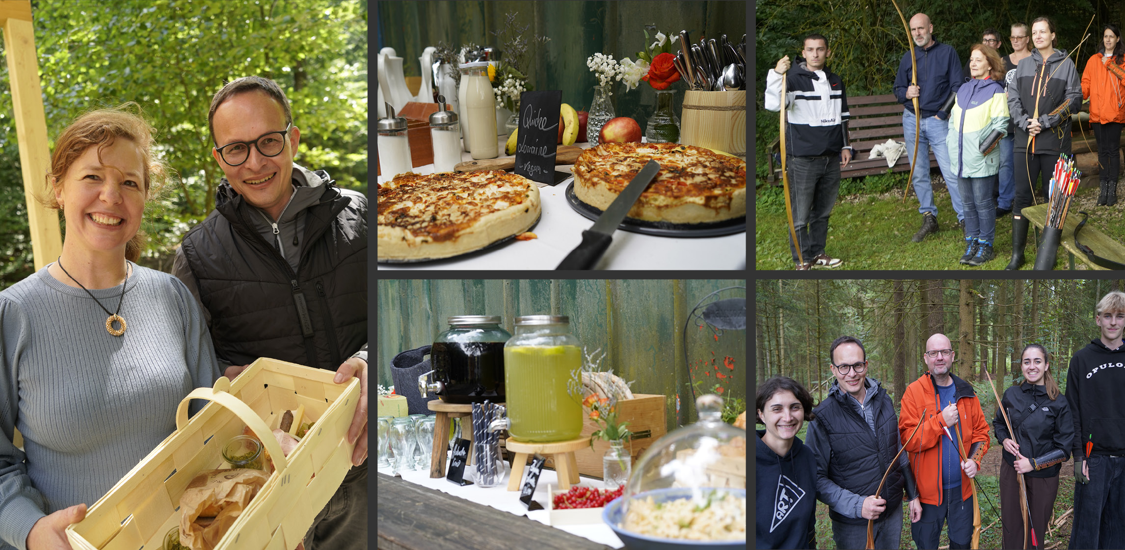 Fischer Planen und Bauen in Wolfertsfeld beim Bogenschießen, Cateringfotos aus der Schlossschänke in Eysölden