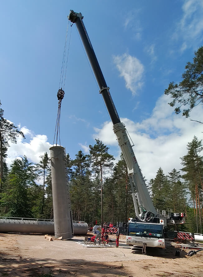 Baumaßnhamen für einen Mobilfunkmasten