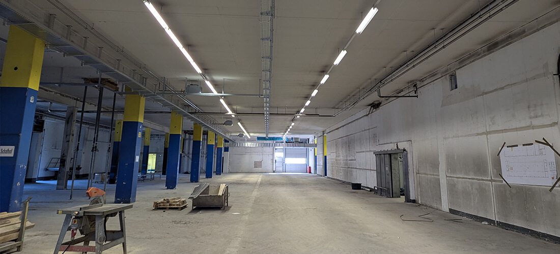 Umnutzung Logistikgebäude zum Betriebsgebäude Metz Nürnberg